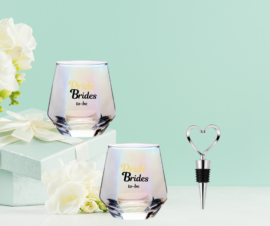 Pride Bride to Be  Wine glasses